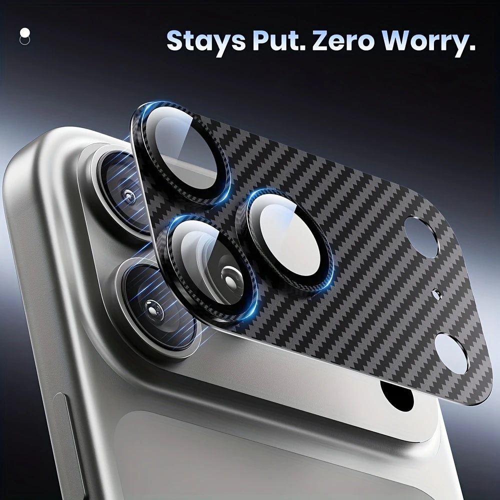 Carbon Fiber Camera Lens Protector for iPhone 17 Pro Max & Pro