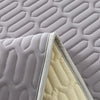 Cooling Ice Silk Bed Sheet Set with Latex Quilted Cover