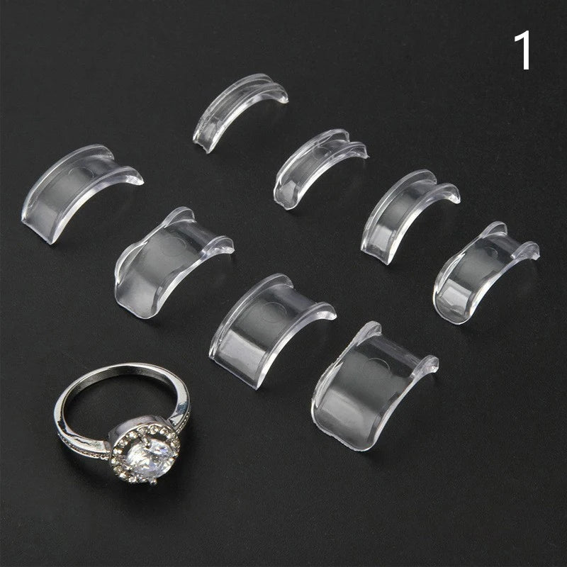 Invisible Ring Size Reducer with Spiral Spring Tightener