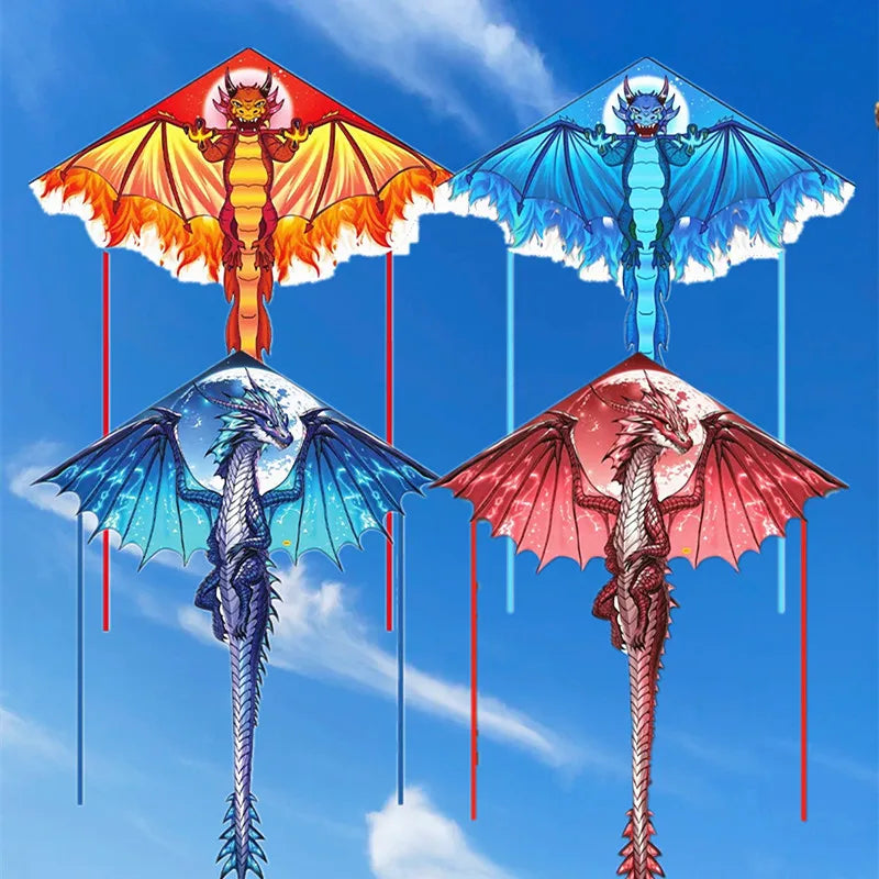 Vibrant 140cm Dragon Kite for Adults with 100m Line