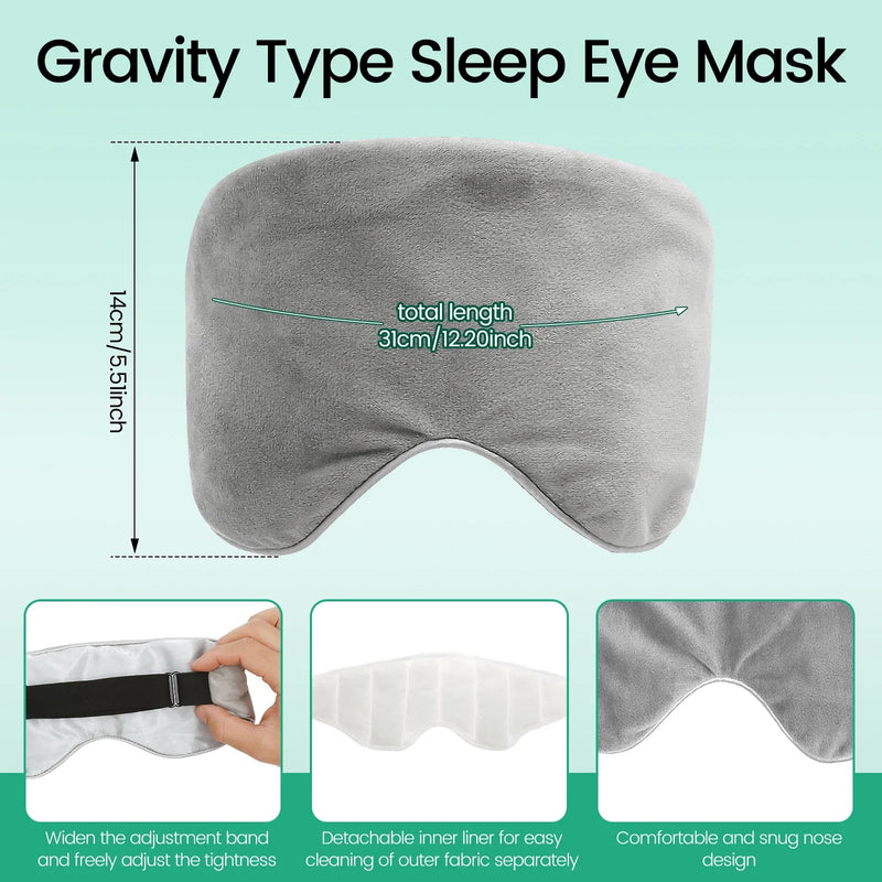 Weighted Velvet Sleep Mask with Adjustable Strap