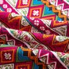 Bohemian Cotton Linen Fabric with Vintage Ethnic Print