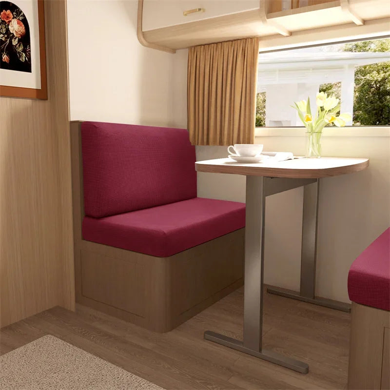 Stretch RV Dinette Cushion Covers with Water-Repellent Finish