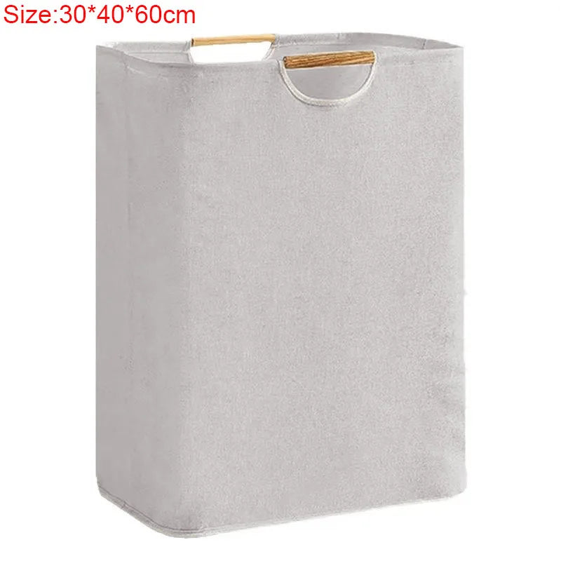Foldable Cotton Laundry Basket with Handles
