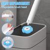 Wall-Mounted Disposable Toilet Brush with Replaceable Heads