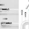 Coiled USB-C Cable for Mechanical Keyboards with Aviator Connector
