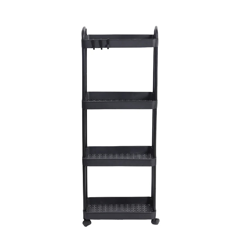 3-Tier Plastic Utility Cart with Lockable Wheels