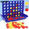 A blue plastic board game with holes and red and yellow discs, set against a white background.