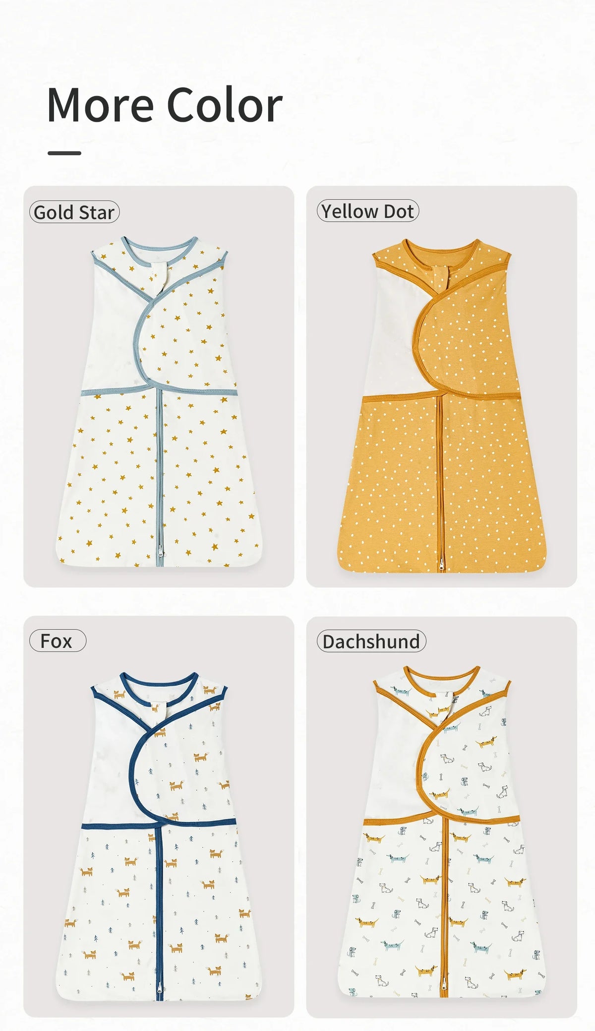 Lightweight Cotton Baby Sleeping Bag for Newborns