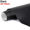 Roll of black self-adhesive leather repair tape measuring 50x100cm shown in a rolled format