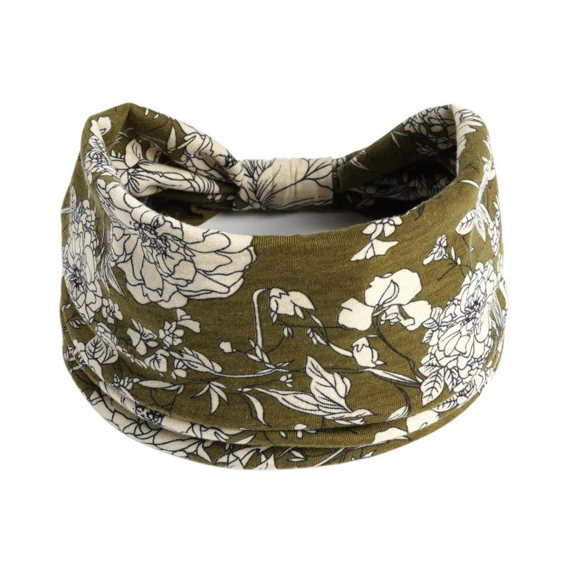 Bandeau Vintage à Motif Imprimé