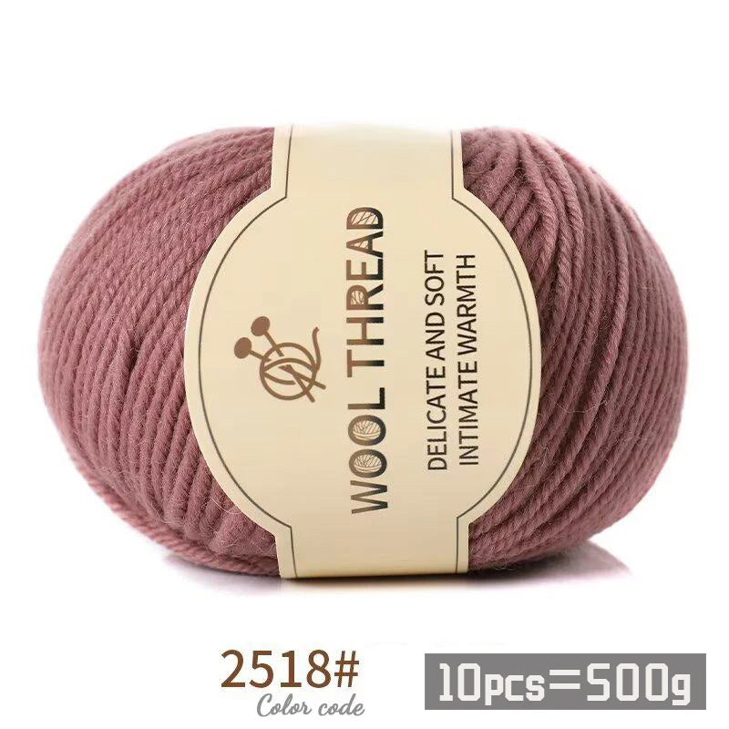 Combed Alpaca Blend Yarn for Hand Knitting – 10-Pack Wool Balls