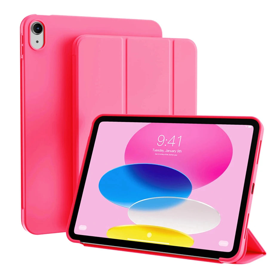 Premium Faux Leather iPad Case with Magnetic Smart Cover and Stand