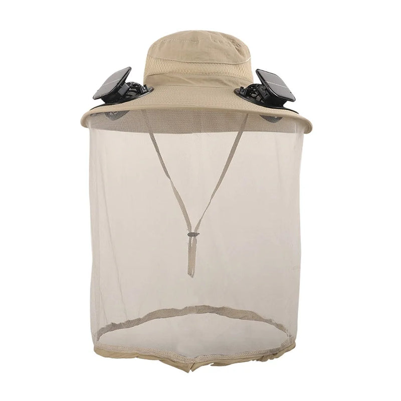 Gorro con ventilador solar y protección solar UPF 50+