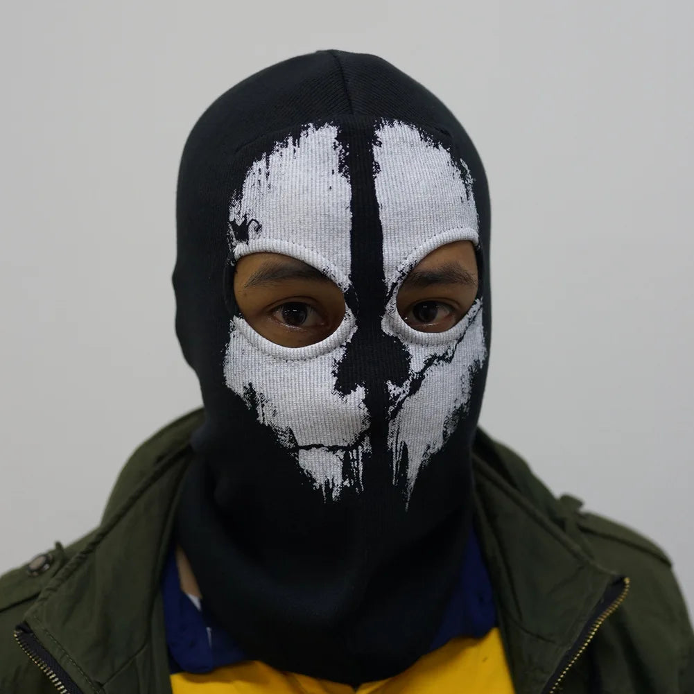 Cotton Balaclava Face Mask with Skull Design