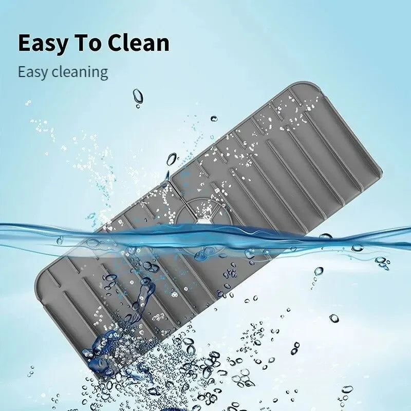 Foldable Silicone Faucet Splash Guard & Sink Mat