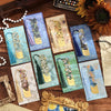 Vintage metal bookmark with artistic hollow design featuring colorful elements and a tassel