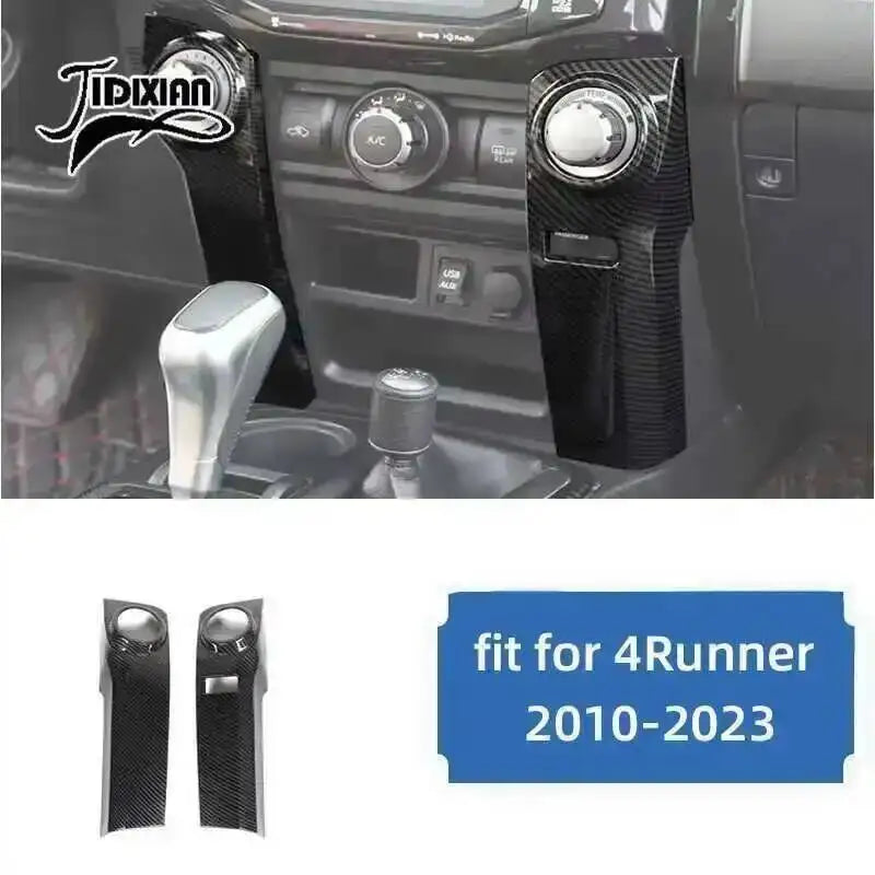 Carbon fiber trim kit for Toyota 4Runner featuring aftermarket interior components.