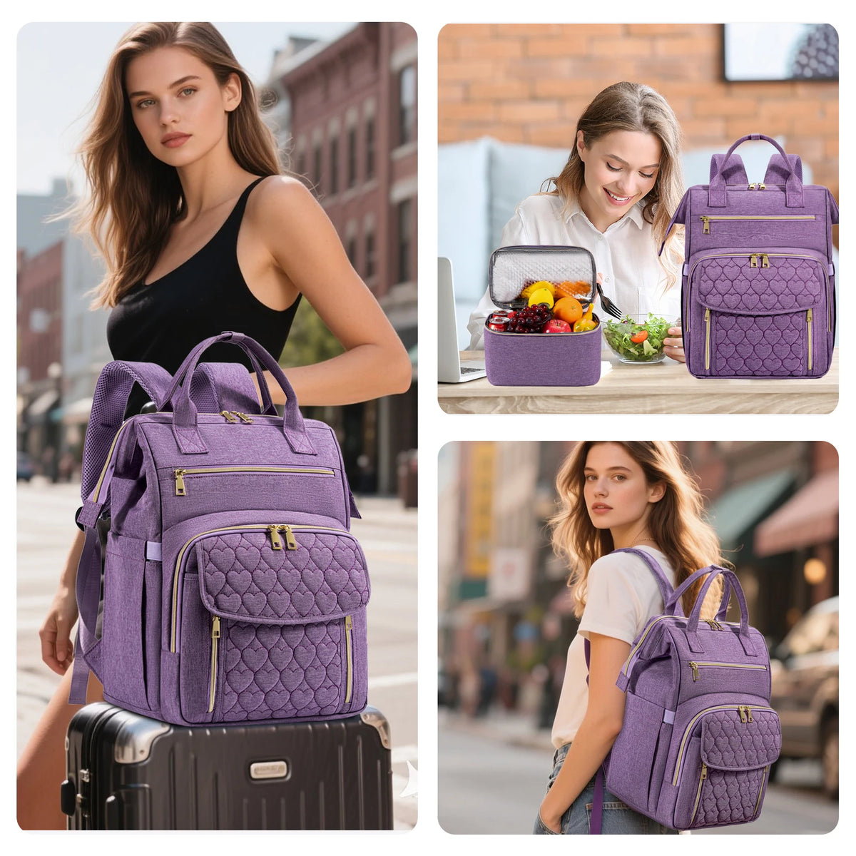 Insulated Lunch Cooler Backpack with Water-Resistant Design