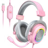 RGB Gaming Headset with 7.1 Surround Sound and Detachable Microphone