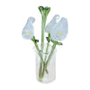 Gläserne Iris-Blumenfigur mit Vase