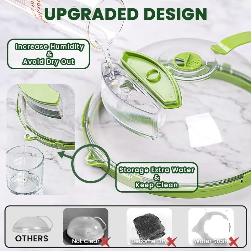 10-Inch Clear Microwave Splatter Cover with Steam Vent and Handle