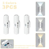 Three white rechargeable motion sensor LED night lights in three colors packaged as three pieces