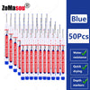 A set of 50 blue long-head waterproof deep hole markers for woodworking and construction