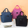 Insulated Canvas Lunch Bag with Double Pockets