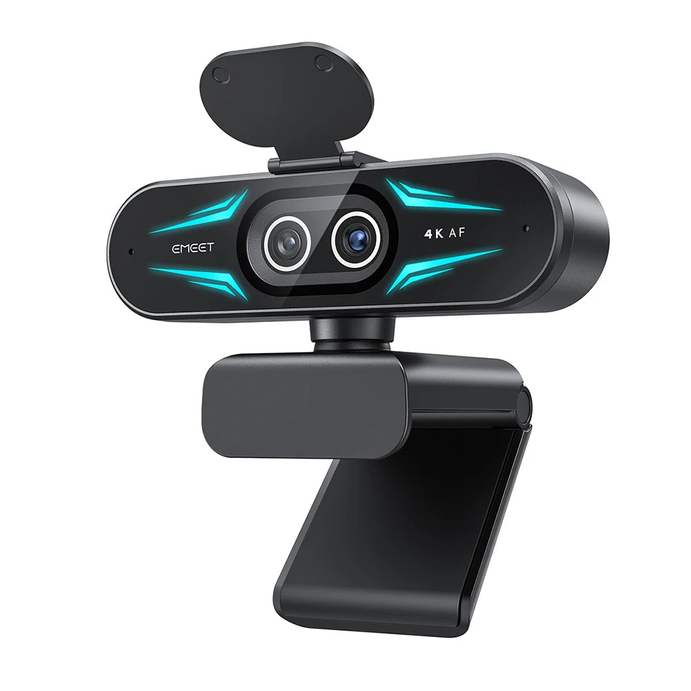 EMEET C60E 4K Dual-Camera Webcam with RGB Lighting