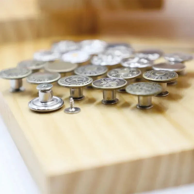 Jeans Button Repair Kit with Tool (17mm)