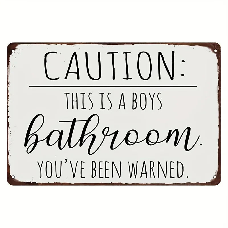 Vintage Metal Bathroom Sign - "This Is A Bathroom, Not An Internet Cafe"