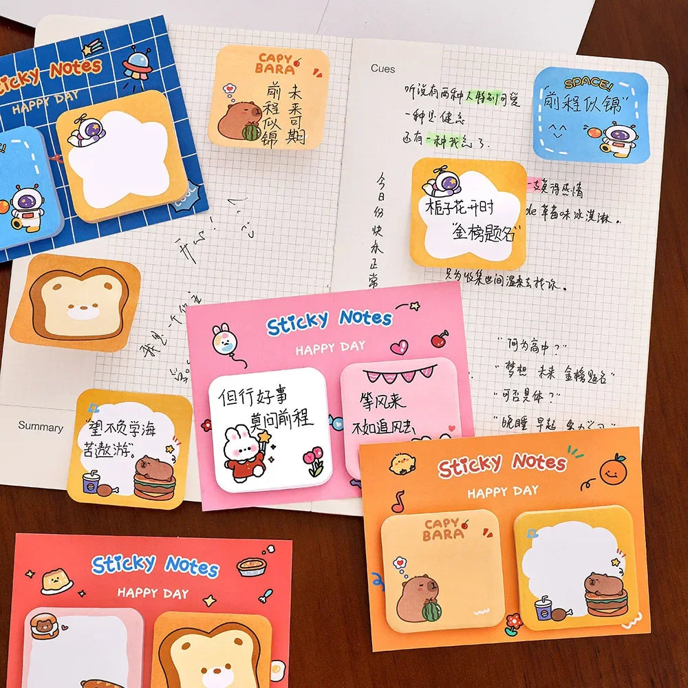 Kawaii Cartoon Animal Sticky Notes Set