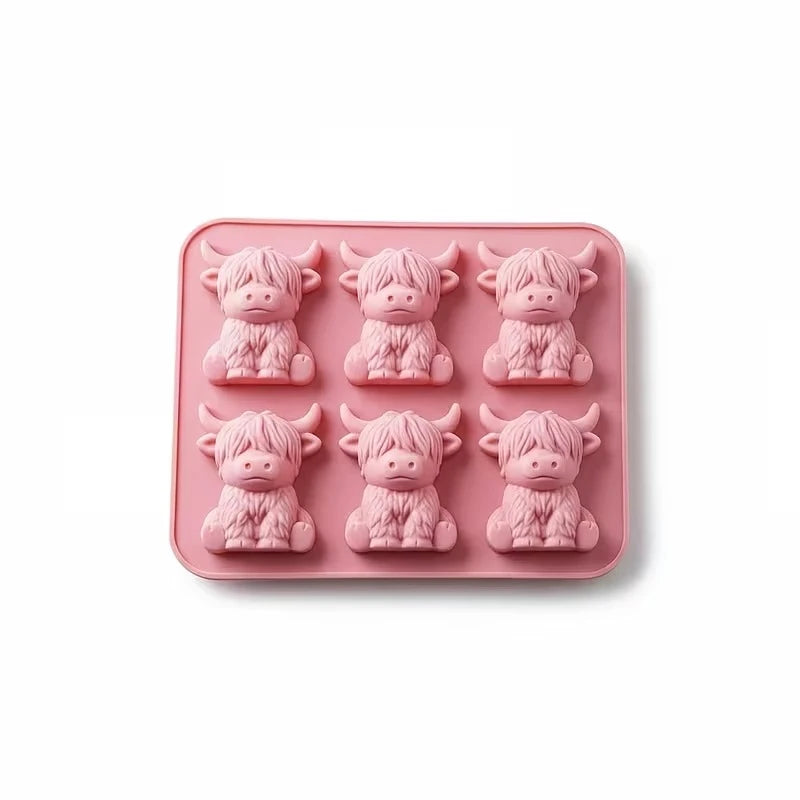 Mini Highland Cow Silicone Ice Cube Mold