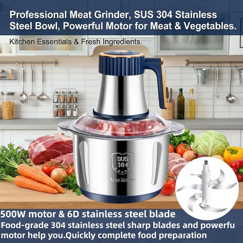 Heavy-Duty Electric Meat Grinder