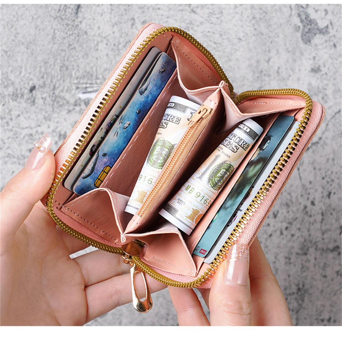 Adorable Cartoon Mini Wallet with Coin Pocket