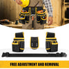 Heavy-Duty Tool Belt with Detachable Pouches & Adjustable Waist Strap