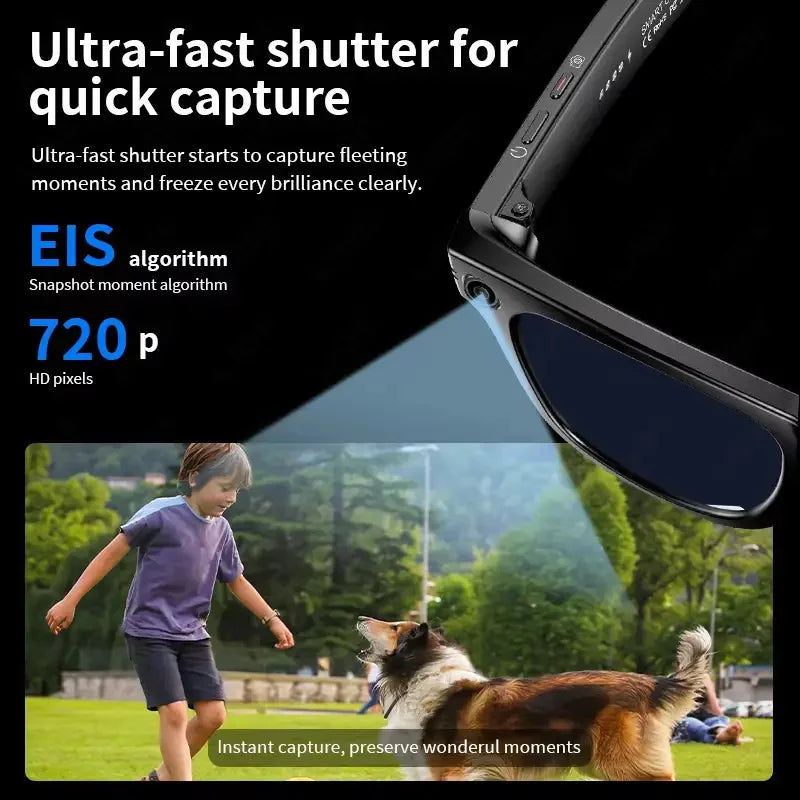 AI Smart Glasses with Camera & Bluetooth