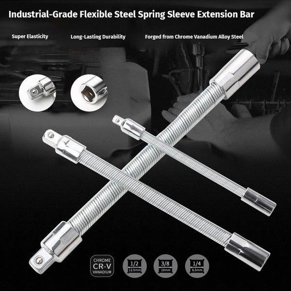 Flexible Socket Extension Bar Set with High Torque Ratchet Adapter