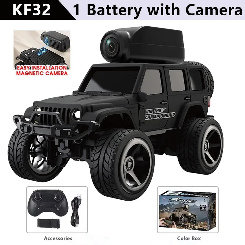 1:64 Scale RC Climbing Car with HD Camera and LED Lights