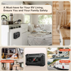 Black RV dual gas detector for propane and carbon monoxide with an LED display