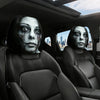 Ghost Face Car Headrest Covers (2-Pack) – Spooky Halloween Auto Decor
