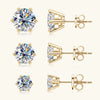 Moissanite Stud Earrings in Sterling Silver