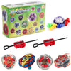Metal Assemble Gyro spinning top battle set with launchers and various tops