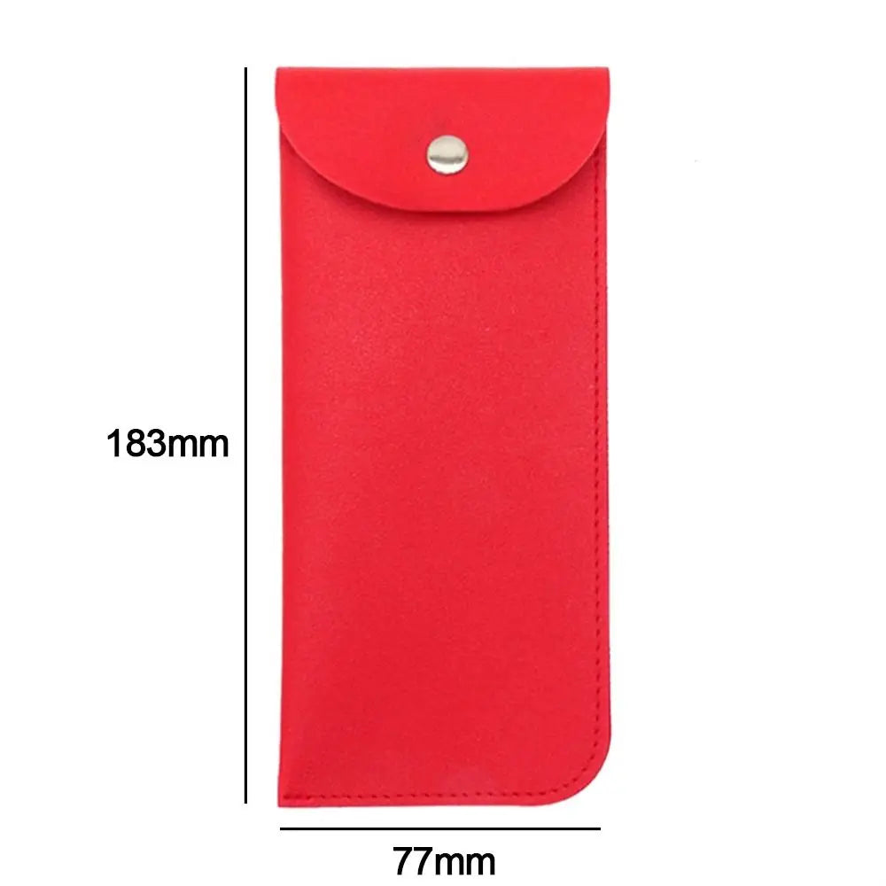 PU Leather Glasses Case with Magnetic Snap Closure