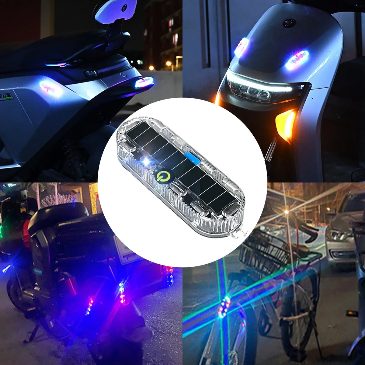 Solar Powered LED Anti-Collision Strobe Light for Vehicles
