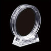 Transparent Coin Display Holders with Stands (10-Pack)