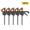 4-Inch Quick-Release Woodworking Bar Clamps (Set of 2 or 5)