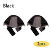 A pair of black adjustable non-slip lace wig grip caps shown for sale.