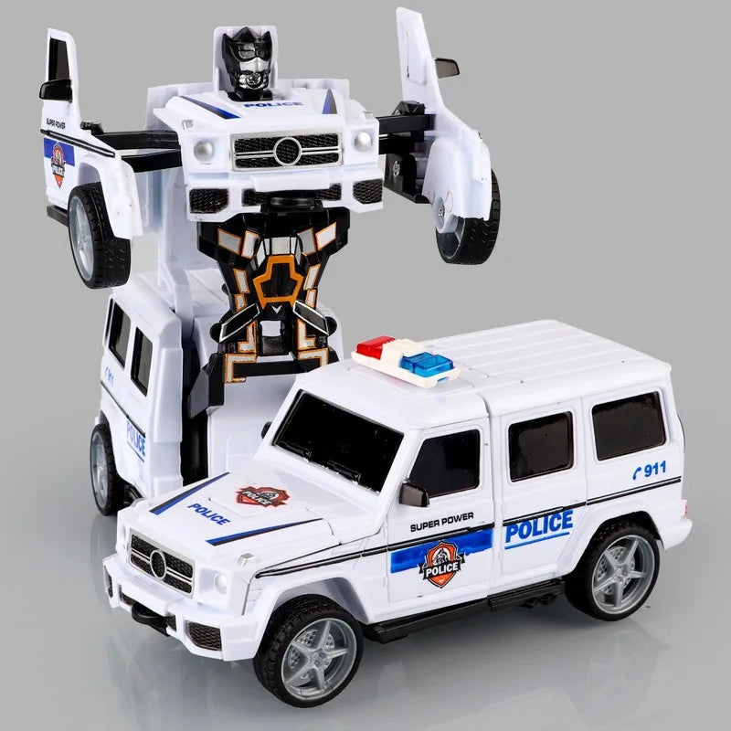 One-Key Transforming Robot Car Toy